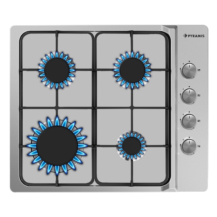 Plita incorporabila Electrolux EGS6436WW, Gaz, 60 cm, 4 zone de gatit, Alb
