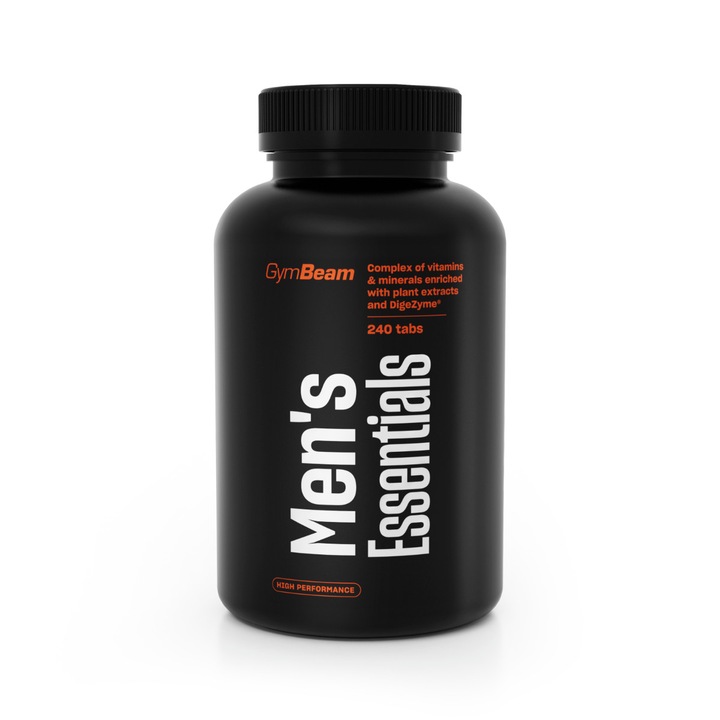 Supliment alimentar complex pentru barbatii, Men‘s Essentials, GymBeam, 240 tab