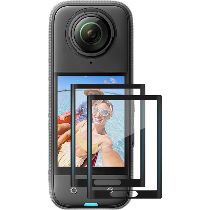 OTTOOPPXIN® edzett üveg képernyővédő sportkamerákhoz, 2 db, átlátszó, 9H, 99,99%-os átlátszóság, 10x5cm