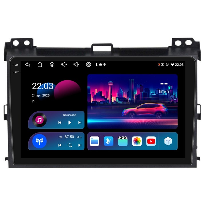 Navigatie PilotOn Toyota Land Cruser Prado J12 2002-2010 9 inch 4GB 64GB 8 CORE