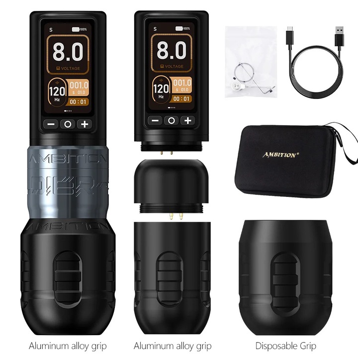 Tetoválógép, Ambition 2400mAh, 4.0mm/4.5mm, könnyű