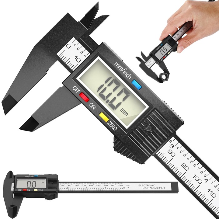 Caliper Electronic 0-150 Mm, Kraft&Dele, Masuratori Precise, Afisaj Digital, Usor De Utilizat, Exact, Ideal Pentru Mecanica Si Electronica, Confortabil, Solid, Ideal Pentru Lucrari Precise