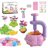 Set de artizanat flori, WEPZSXO, roz, pentru copii 3ani+, include accesorii variate