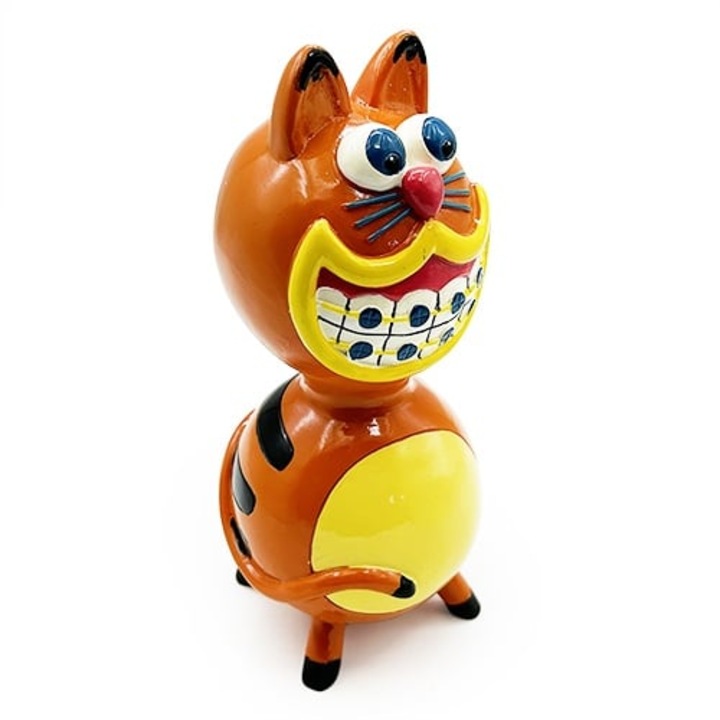 Statueta pisica cu aparat dentar QT-105