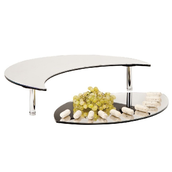 Display tip oglinda Raki cu 2 nivele 59x59xh12 cm