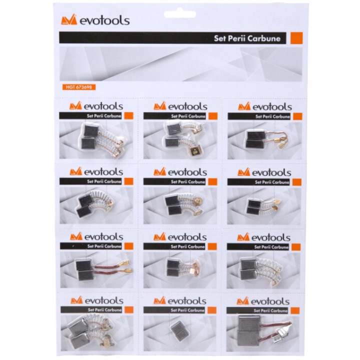 Set Perii Colectoare pentru electrice Evotools - 12 Buc Mixt 1