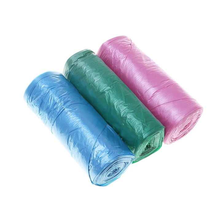 Saci menajeri YANYXR, set 3 bucati, plastic gros, multicolor, 50x45x0.1cm