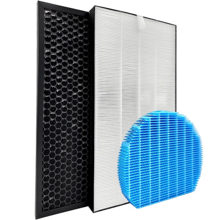 Комплект HEPA филтри BISANTI KC-A40EUEU-W / EU-BW, въглероден и воден, за пречиствател, размери 371x235x32мм, 372x235x11мм, 225x185x30мм