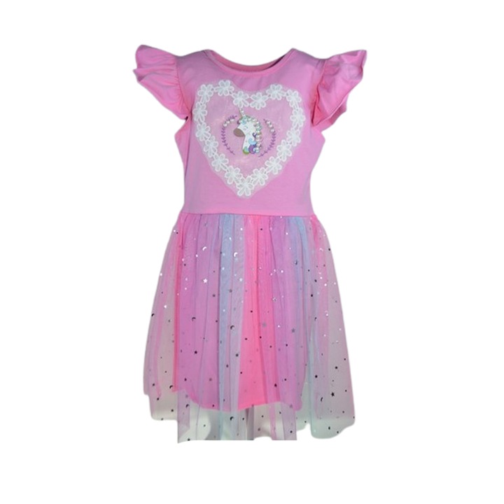 Lányoknak való hétköznapi ruha, Lucky Girl, LK2234F, Fukszia 120519