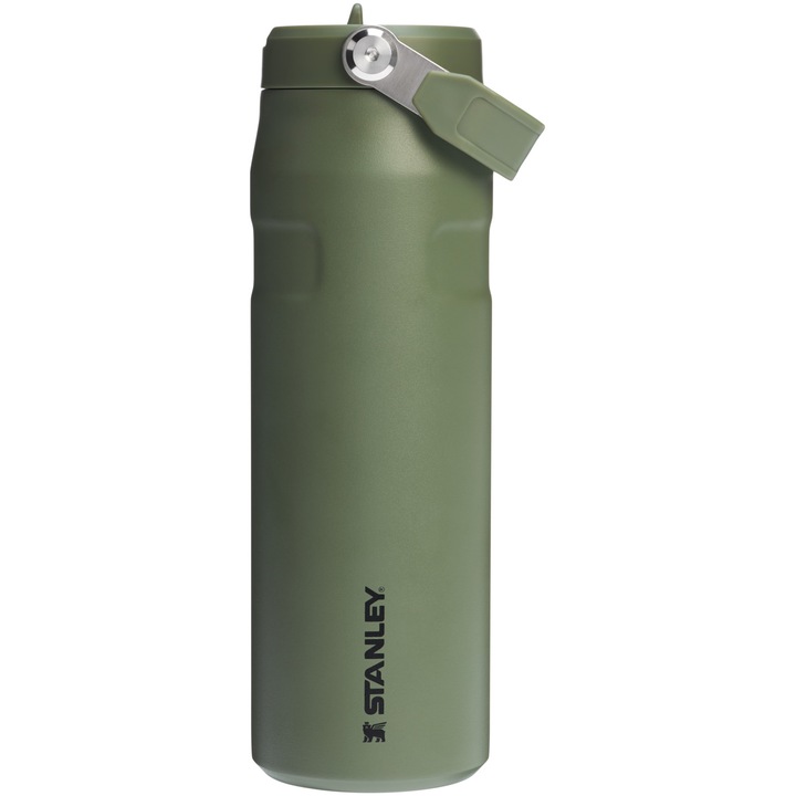Sticla termos cu pai pliabil Stanley The IceFlow Bottle Flip Straw 2.0 0.7L, 10-11283-179, verde