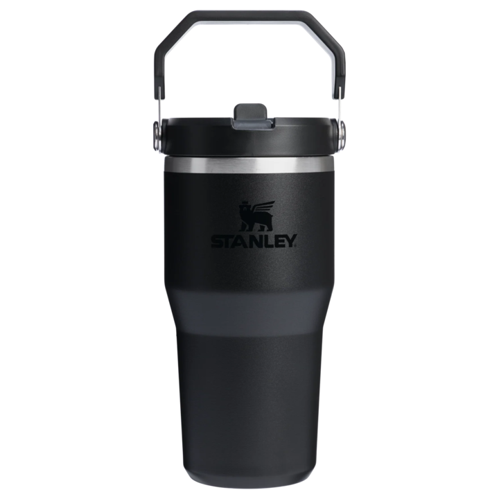 Cana termos cu pai pliabil Stanley The IceFlow Flip Straw 2.0 Tumbler 0.6L, 10-12044-045, negru