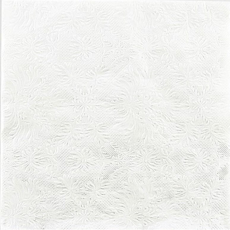 Servetele de masa alb perlat cu model pentru petrecere - 33 x 33 cm, Radar 60733, set 16 bucati