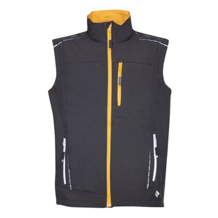 Vesta de iarna softshell Ardon VISION, culoarea negru, 100% poliester, 285 g/mp M NEGRU-PORTOCALIU