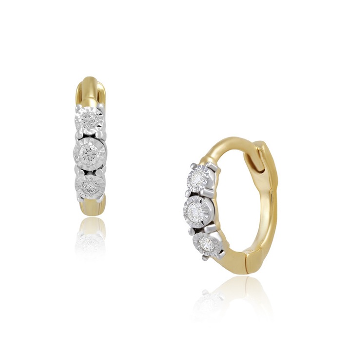 Cercei Nou Nascut Aur 18k Diamante BLANCO'S, EAJE11122-Y