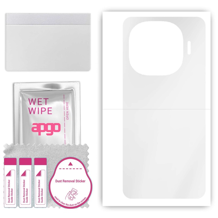 Защитно фолио за Vivo iQOO Z9 Turbo+ Plus - apgo Skins, защита за гърба на телефона, лъскав стикер, защита от надраскване, хидрогел, пълно лепило