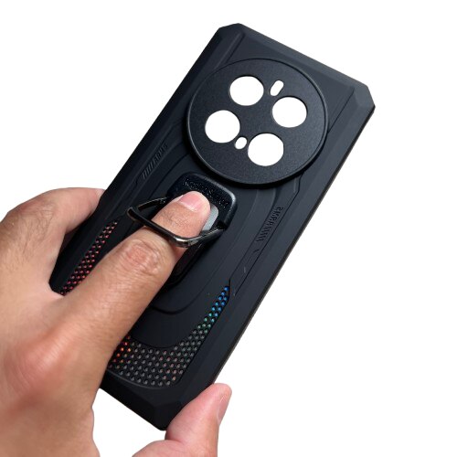 Husa Antisoc cu inel si magnet compatibila cu Honor Magic 7 Pro, Negru