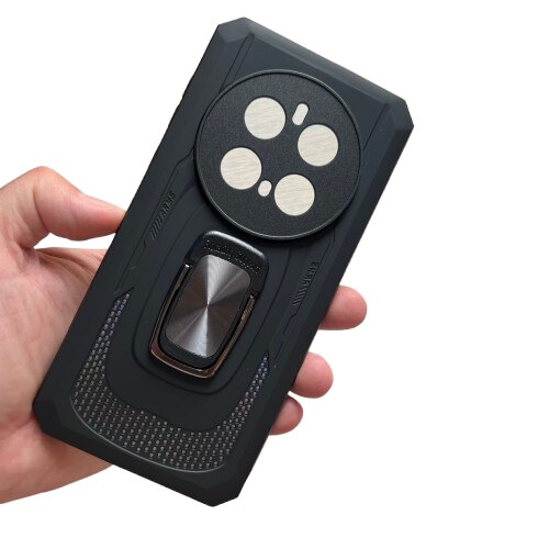 Husa Antisoc cu inel si magnet compatibila cu Honor Magic 7 Pro, Negru