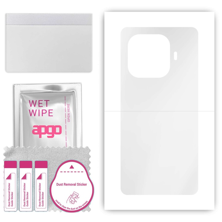 Защитно фолио за Vivo iQOO Z9 Turbo Endurance - apgo Skins, защита за гърба на телефона, лъскав стикер, защита от надраскване, хидрогел, пълно лепило