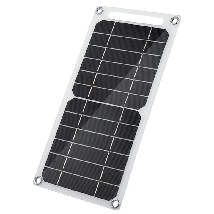Panou solar portabil 6W, monocristalin, USB, 300x145x3mm, pentru încărcare telefoane, camping, activități în aer liber