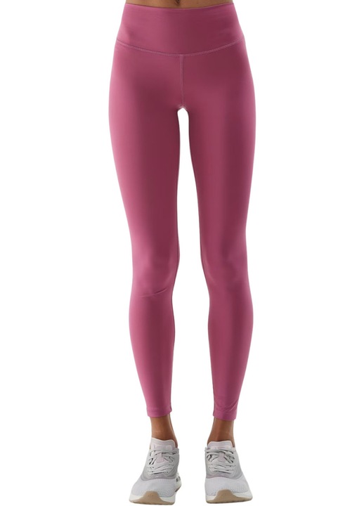 Colanti dama 4F, slim, material elastic, poliester/elastan, roz inchis