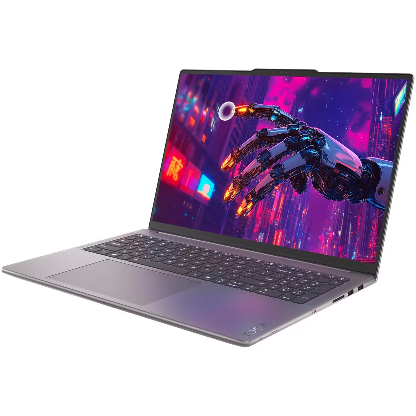 Laptop Lenovo Yoga Pro 9 16IAH10 cu procesor Intel® Core™ Ultra 9 285H pana la 5.4GHz, 16" 3.2K, OLED, 120Hz, Touch, 64GB LPDDR5x RAM, 2TB SSD, NVIDIA® GeForce RTX™ 5070 8GB GDDR7, Windows® 11 Home, Luna Grey, 3y on-site Premium Care