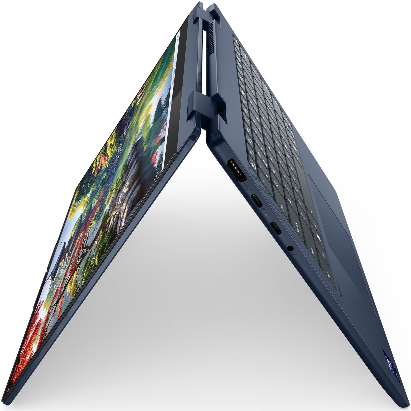 Laptop Lenovo IdeaPad 5 2-in-1 14IAL10 cu procesor Intel® Core™ Ultra 7 255U pana la 5.2GHz, 14'', WUXGA, IPS, Touch, 16GB LPDDR5x RAM, 512GB SSD, Intel® Graphics, No OS, Cosmic Blue