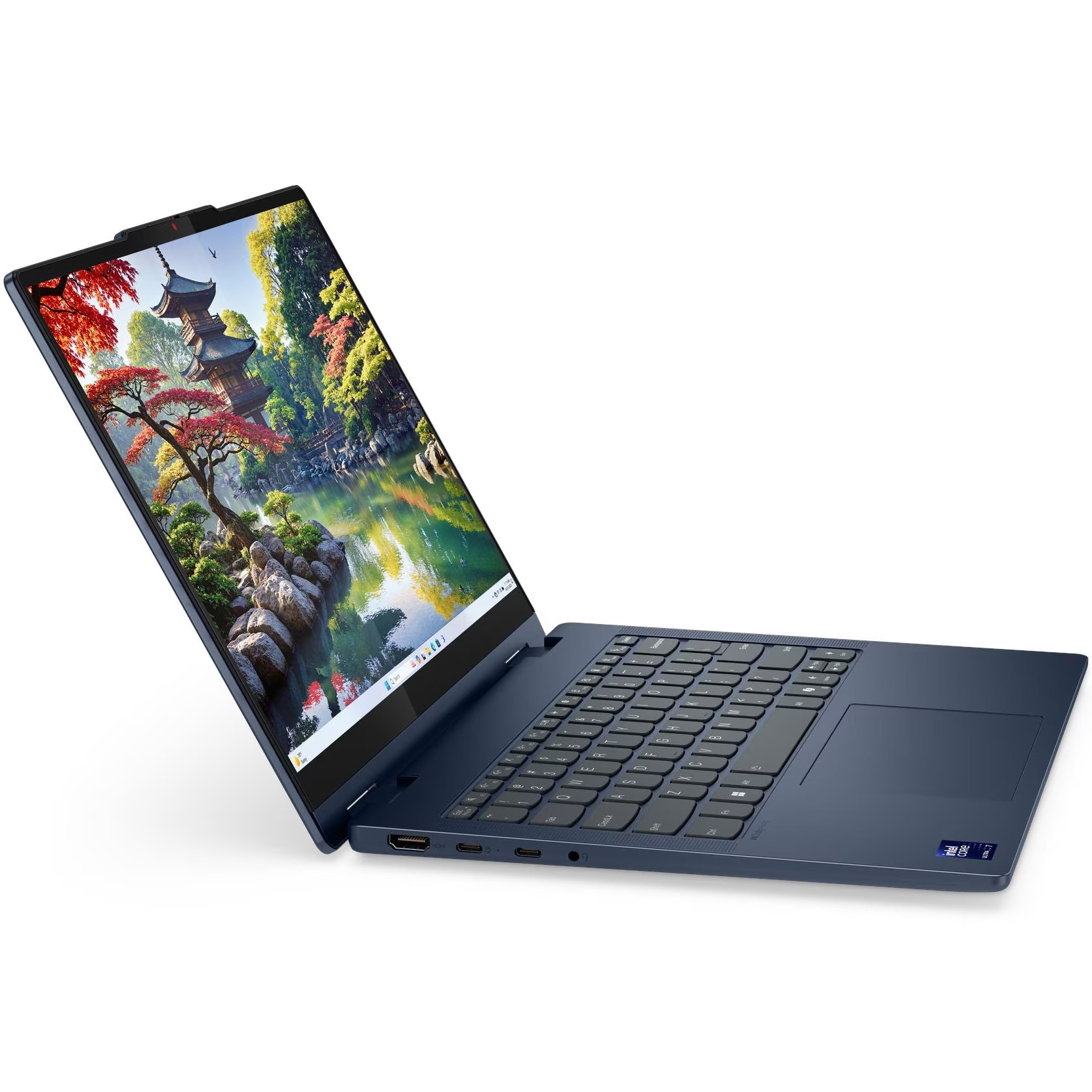 Laptop Lenovo IdeaPad 5 2-in-1 14IAL10 cu procesor Intel® Core™ Ultra 7 255U pana la 5.2GHz, 14'', WUXGA, IPS, Touch, 16GB LPDDR5x RAM, 512GB SSD, Intel® Graphics, No OS, Cosmic Blue