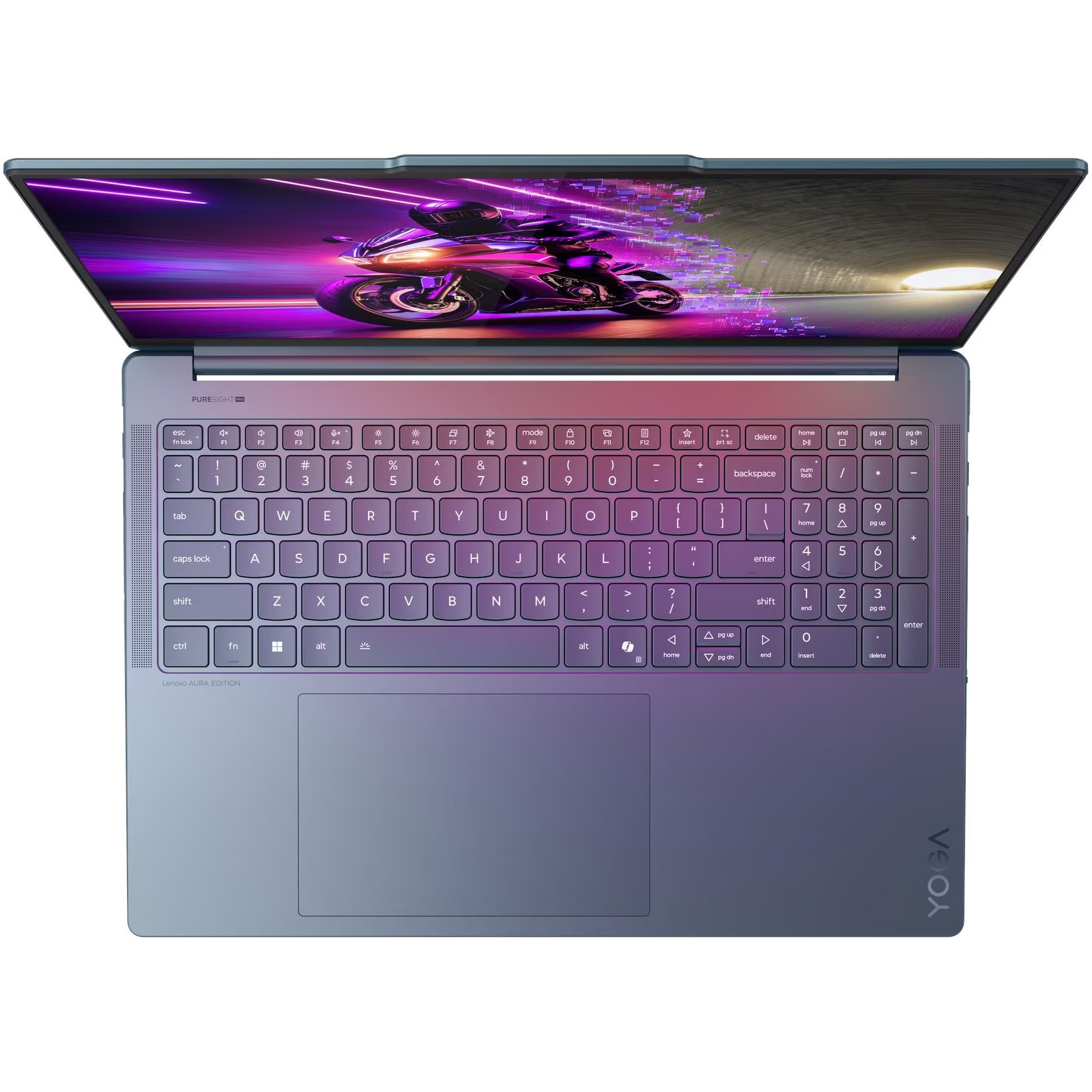 Laptop Lenovo Yoga Pro 9 16IAH10 cu procesor Intel® Core™ Ultra 9 285H pana la 5.4GHz, 16" 3.2K, OLED, 120Hz, Touch, 64GB LPDDR5x RAM, 2TB SSD, NVIDIA® GeForce RTX™ 5070 8GB GDDR7, Windows® 11 Home, Tidal Teal, 3y on-site Premium Care