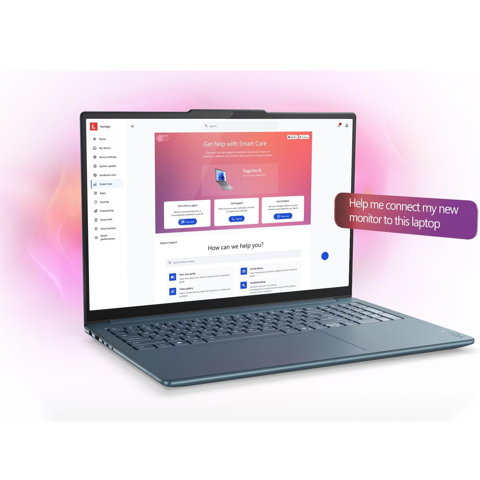 Laptop Lenovo Yoga Pro 9 16IAH10 cu procesor Intel® Core™ Ultra 9 285H pana la 5.4GHz, 16" 3.2K, OLED, 120Hz, Touch, 64GB LPDDR5x RAM, 2TB SSD, NVIDIA® GeForce RTX™ 5070 8GB GDDR7, Windows® 11 Home, Tidal Teal, 3y on-site Premium Care