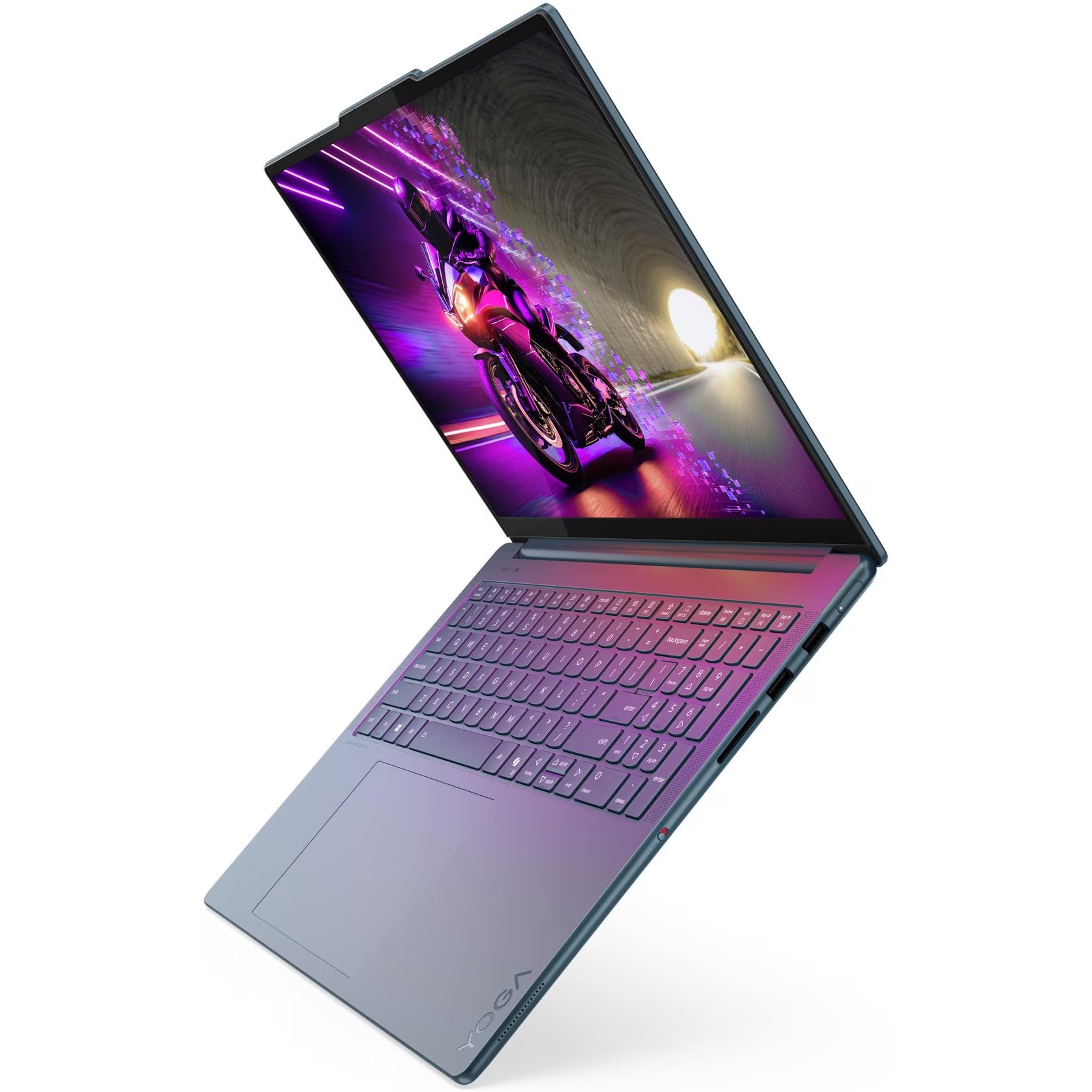 Laptop Lenovo Yoga Pro 9 16IAH10 cu procesor Intel® Core™ Ultra 9 285H pana la 5.4GHz, 16" 3.2K, OLED, 120Hz, Touch, 64GB LPDDR5x RAM, 2TB SSD, NVIDIA® GeForce RTX™ 5070 8GB GDDR7, Windows® 11 Home, Tidal Teal, 3y on-site Premium Care