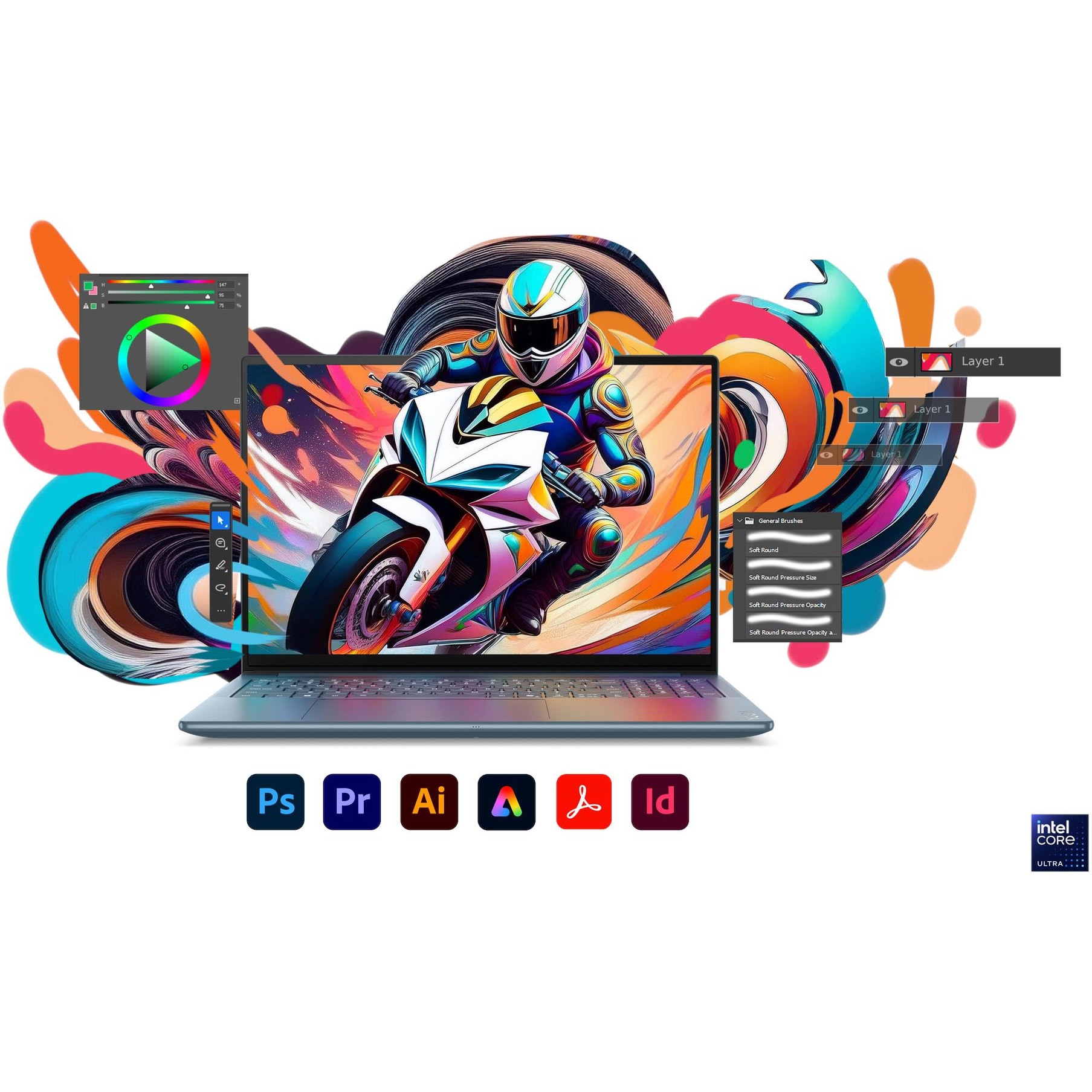 Laptop Lenovo Yoga Pro 9 16IAH10 cu procesor Intel® Core™ Ultra 9 285H pana la 5.4GHz, 16" 3.2K, OLED, 120Hz, Touch, 64GB LPDDR5x RAM, 2TB SSD, NVIDIA® GeForce RTX™ 5070 8GB GDDR7, Windows® 11 Home, Tidal Teal, 3y on-site Premium Care