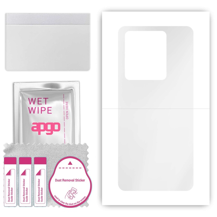 Защитно фолио за Vivo iQOO Z8 (Китай) - apgo Skins, защита за гърба на телефона, лъскав стикер, защита от надраскване, хидрогел, пълно лепило