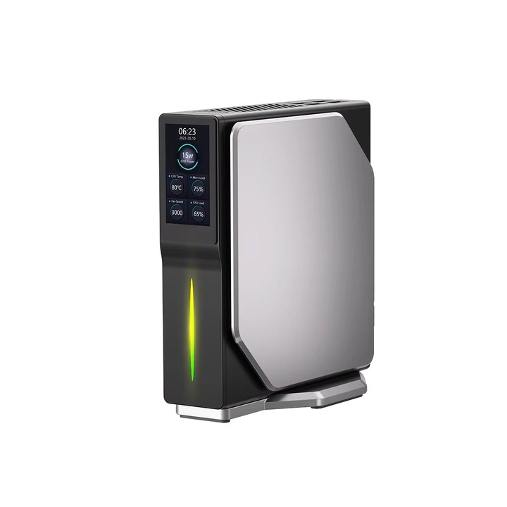 Mini PC, 16GB RAM, 512GB SSD, Intel N100, negru, compact