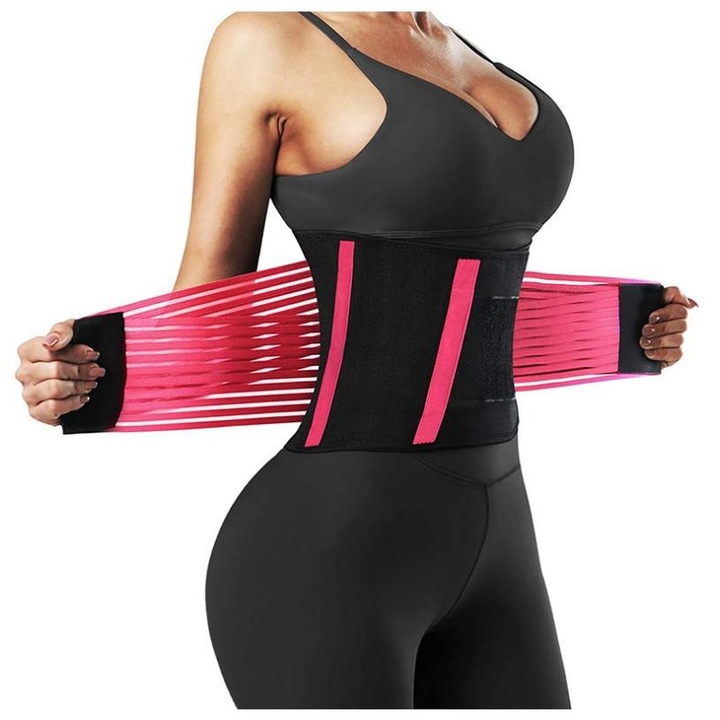 Centura slabit Omelivon, corset, neopren, roz, XL