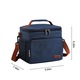 Geanta termo-izolanta albastra, 25x19x21cm, cu multiple compartimente, pentru birou, scoala, picnic, plaja