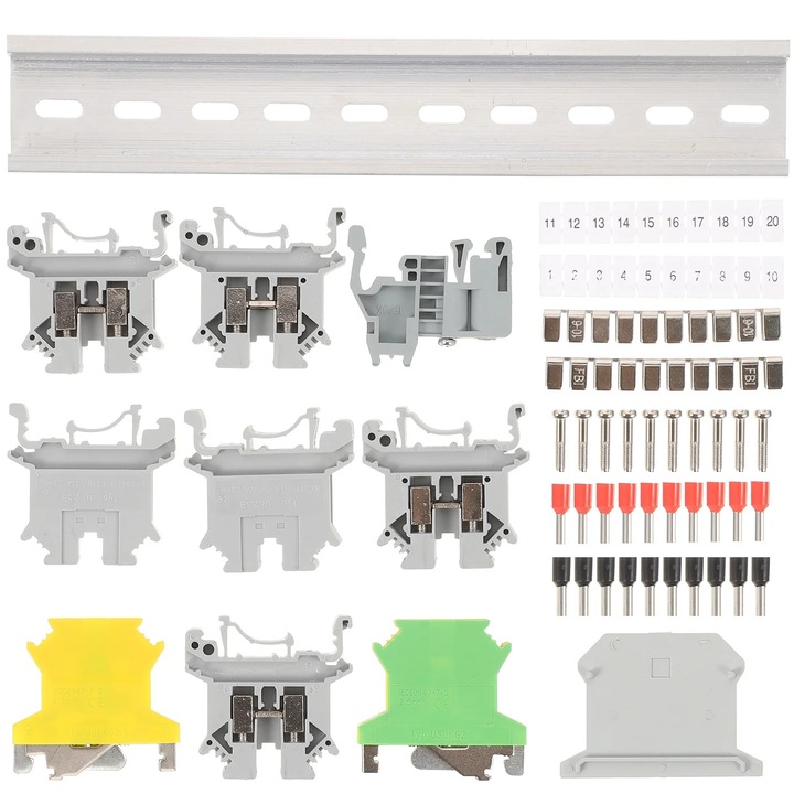 Set borne pe sina DIN YANYXR, rezistent, 690V 32A, multicolor, dimensiuni variate