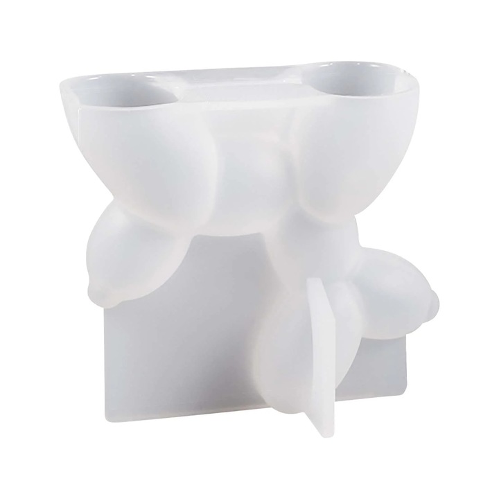 Matrita silicon caine 3D pentru lumanari si rasina YANYXR, transparenta, 12x8x5cm