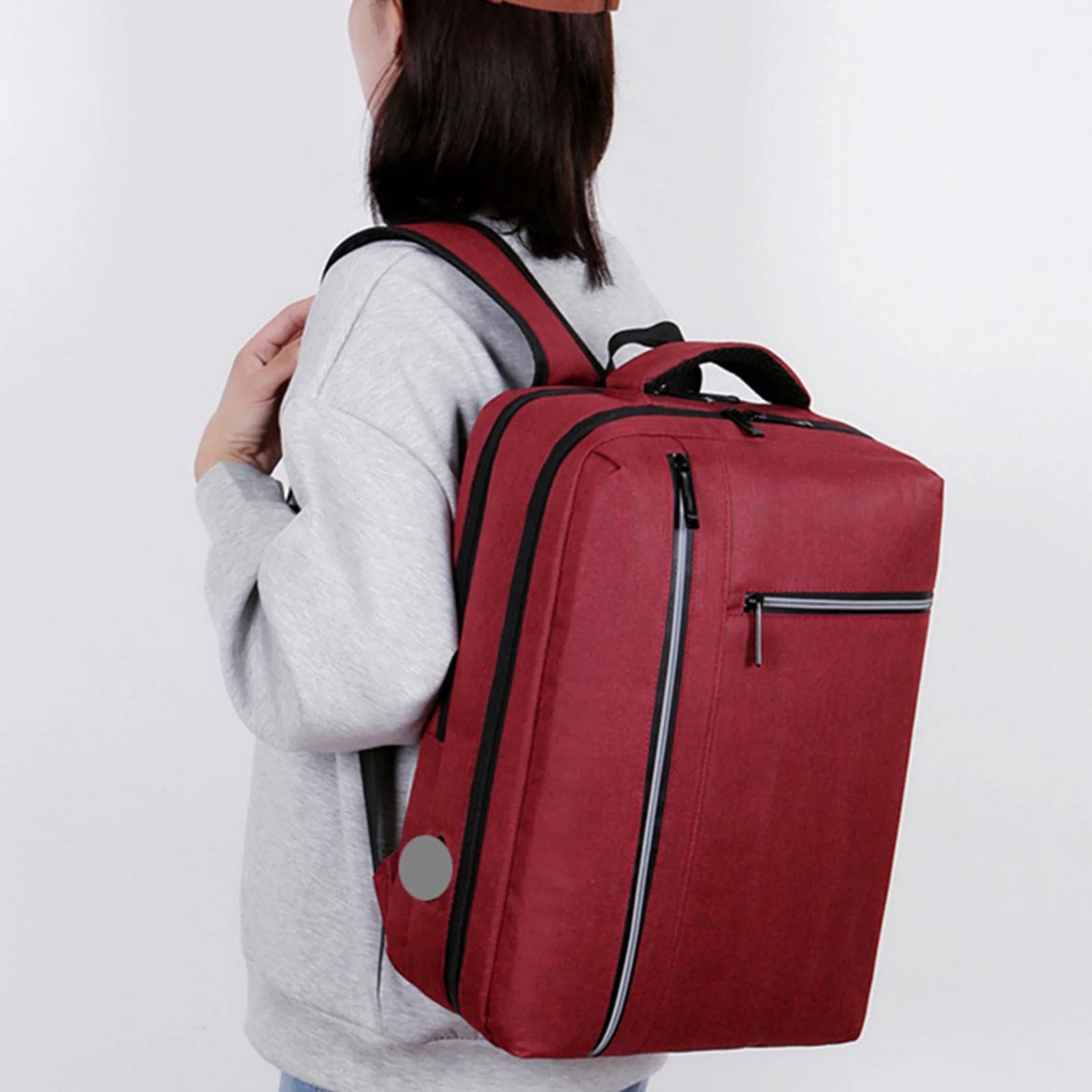 Rucsac laptop, USB, rezistent la apa, 30x42x15cm, multicolor