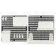 Kit suport de depozitare pegboard plastic, dimensiuni 50x25x4cm, design DIY