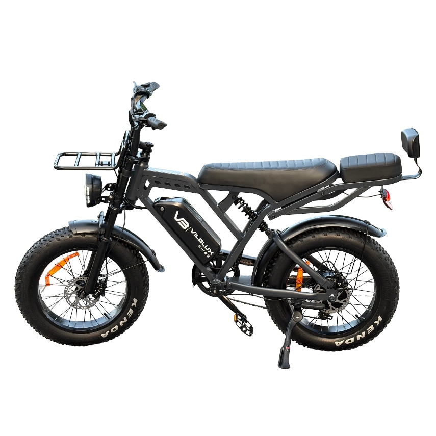 Bicicleta electrica Vilolux Fatbike X80, Gata asamblata, gri