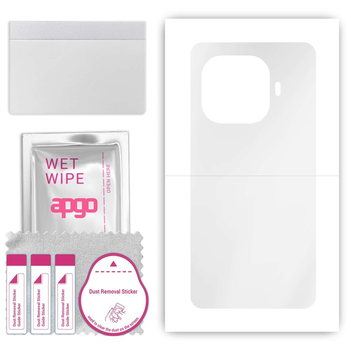 Защитно фолио за iQOO Neo 10R - apgo Skins, защита за гърба на телефона, лъскав стикер, защита от надраскване, хидрогел, пълно лепило