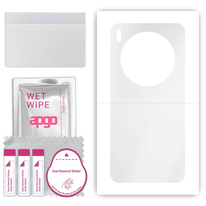 Защитно фолио за Tecno Camon 40 Premier - apgo Skins, защита за гърба на телефона, лъскав стикер, защита от надраскване, хидрогел, пълно лепило