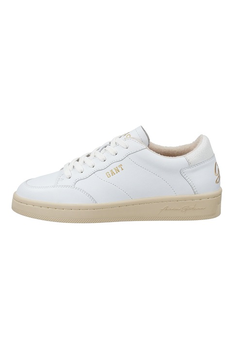 Gant, Prepla bőrsneaker, Aranyszín/Fehér