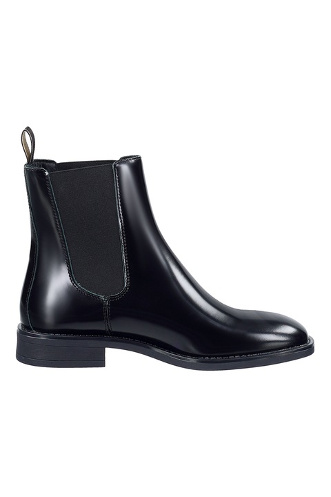 Gant, Ghete Chelsea din piele cu detaliu logo Fayy, Negru