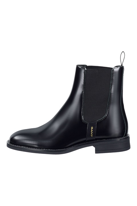 Gant, Ghete Chelsea din piele cu detaliu logo Fayy, Negru