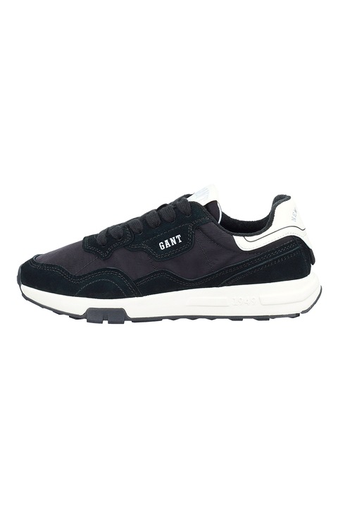 Gant, Pantofi sport cu garnituri din piele intoarsa si material sintetic Youtron, Negru/Gri antracit