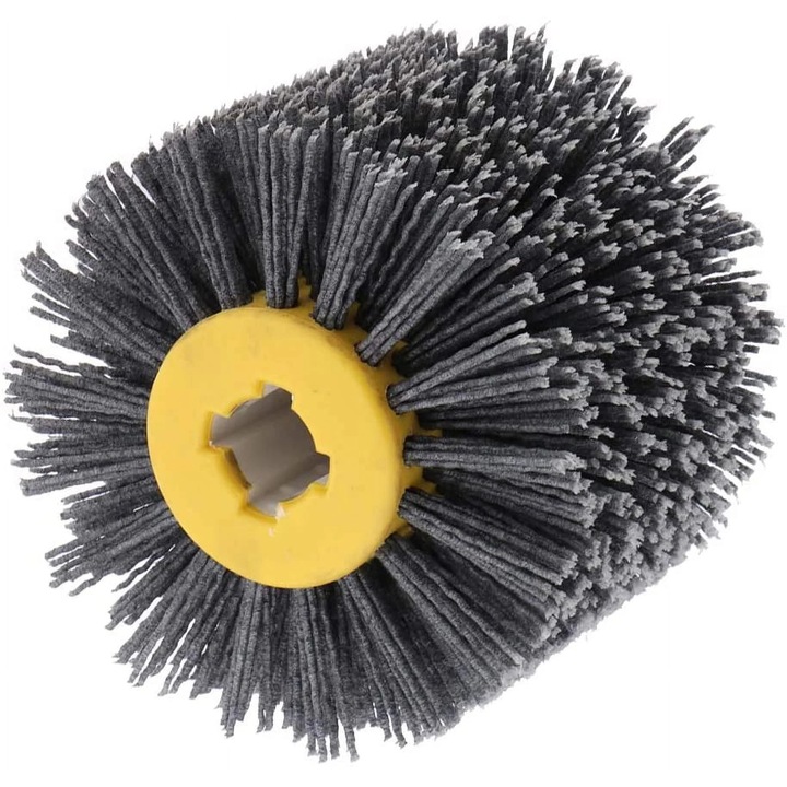 OEM Hengeres nylonkefe, 80-as szemcseméretű, 120x100 mm, szürke