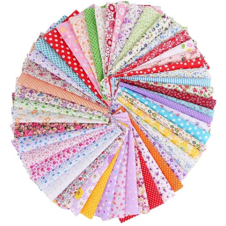 YANYXR pamut textil anyag előre vágott négyzetek patchwork sokszínű