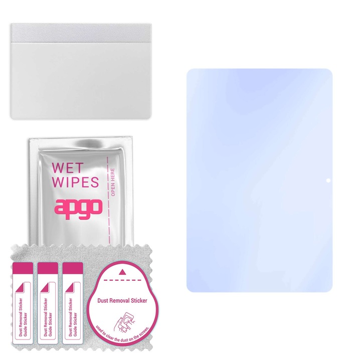 apgo защитно стъкло за Lenovo Tab K11 Plus – хибридно стъкло, протектор за екран, гланцово, професионално гъвкаво хибридно стъкло, 9H, пълно лепило