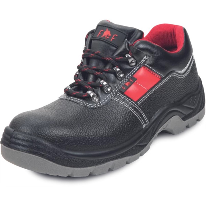 Pantofi de Protectie KIEL S3 SRC, Negri, Marimea 45 – Varf si Talpa din Otel, Antiderapanti, Piele Spalt, Rezistenti la Ulei si Apa